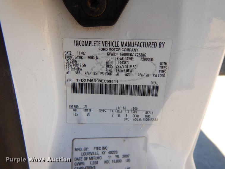 image for item DI8088 2008 Ford F450 Super Duty XL  flatbed truck