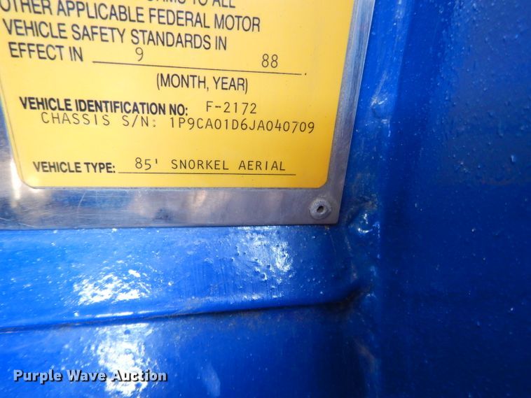 image for item DI8091 1988 Pierce  aerial platform fire truck