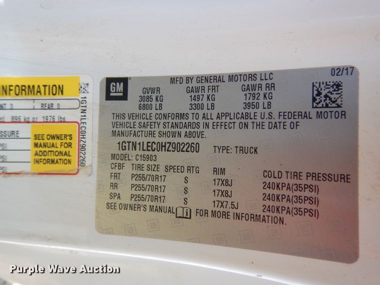 image for item DJ6712 2017 GMC Sierra 1500  pickup truck