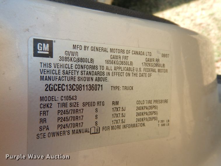 image for item DJ6715 2008 Chevrolet Silverado 1500  Crew Cab pickup truck