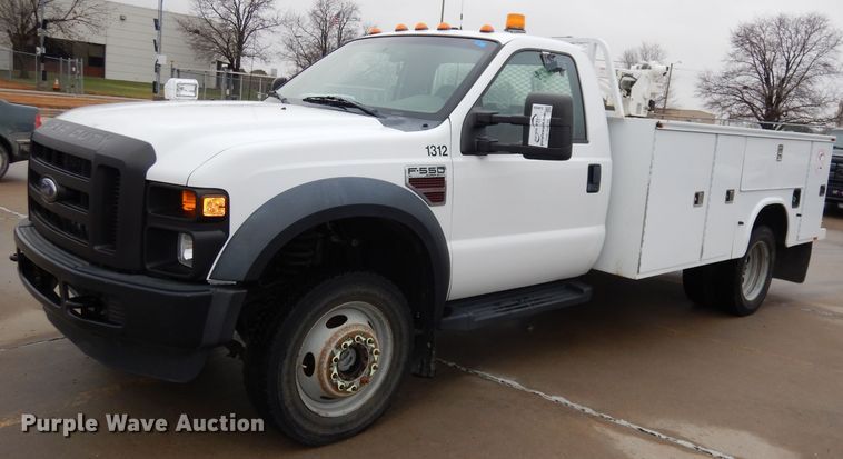 image for item DJ6938 2008 Ford F550 Super Duty  utility truck with crane