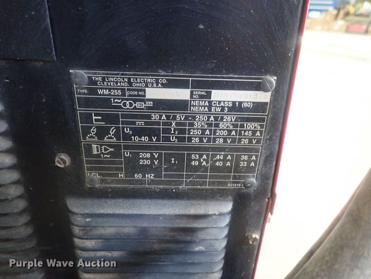 image for item GX9712 Lincoln Wirematic 255 wire feed welder