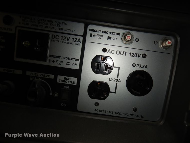 image for item HE9292 Honda EU3000 generator