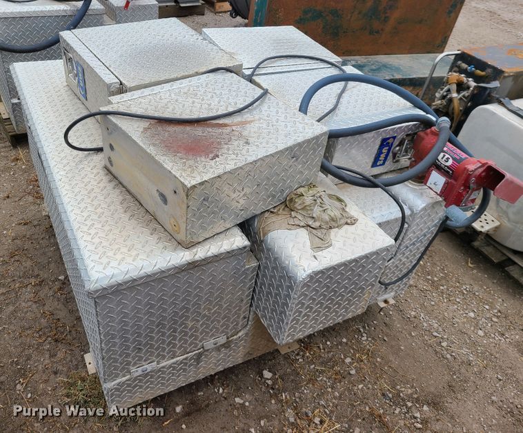 image for item HM9307 (3) aluminum auxiliary fuel tanks/toolboxes