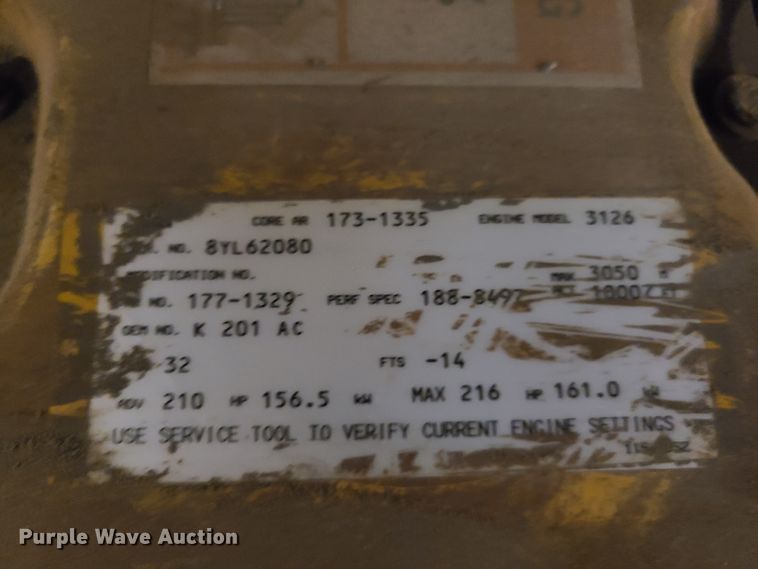 image for item HM9316 Caterpillar 3126 six cylinder diesel engine