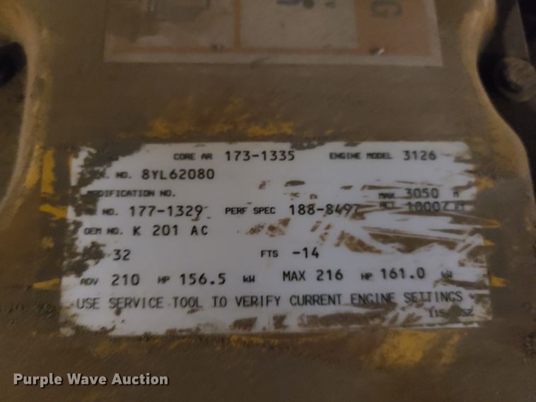 image for item HM9316 Caterpillar 3126 six cylinder diesel engine