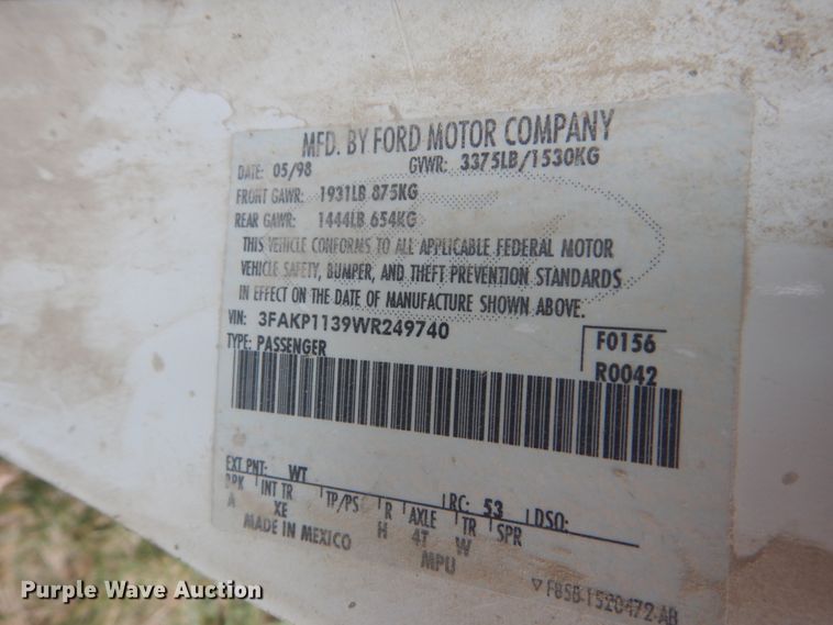 image for item HS9493 1998 Ford Escort ZX2