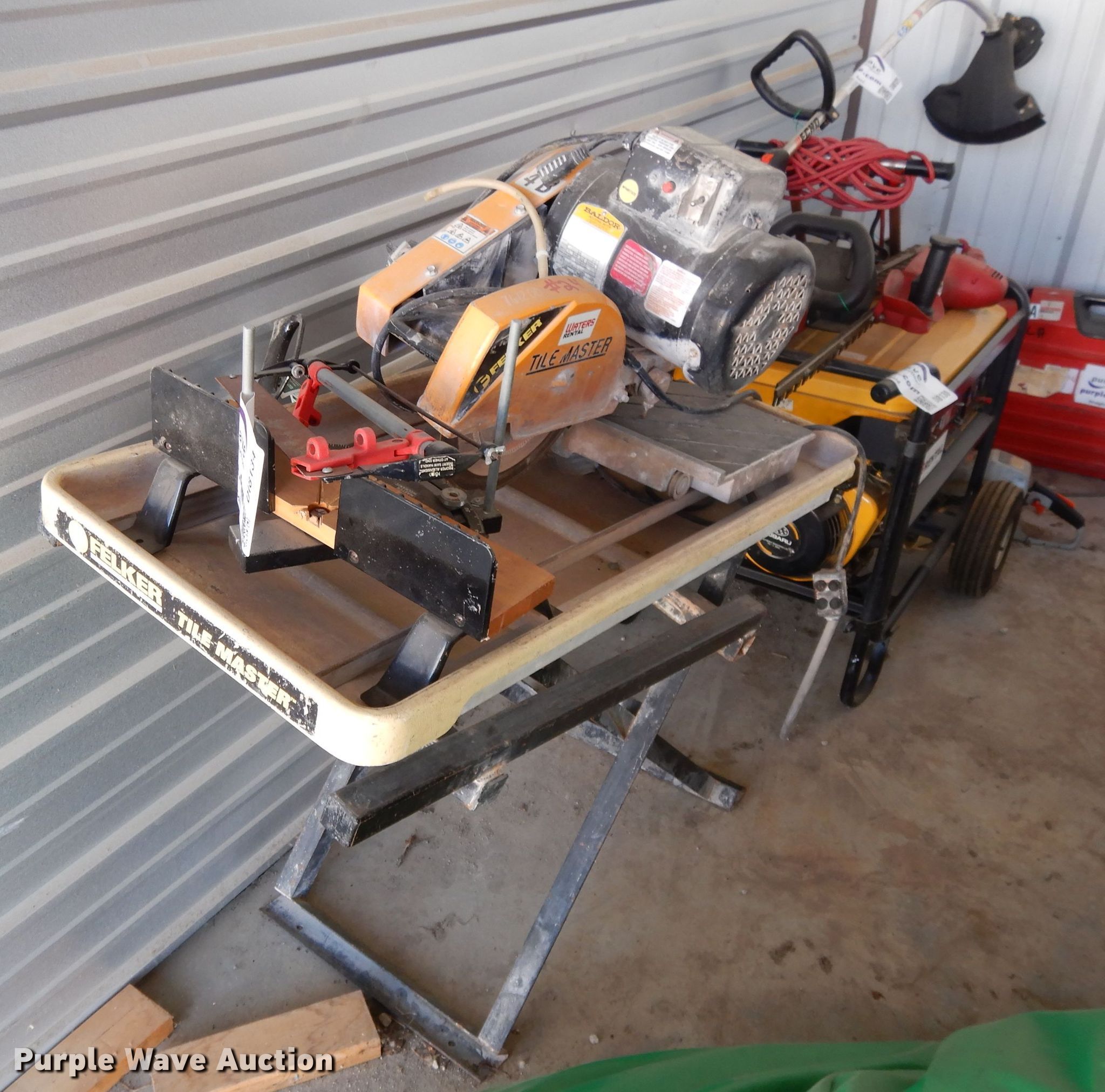 Felker Tile Master masonry saw in Paola, KS Item DI8134 sold Purple