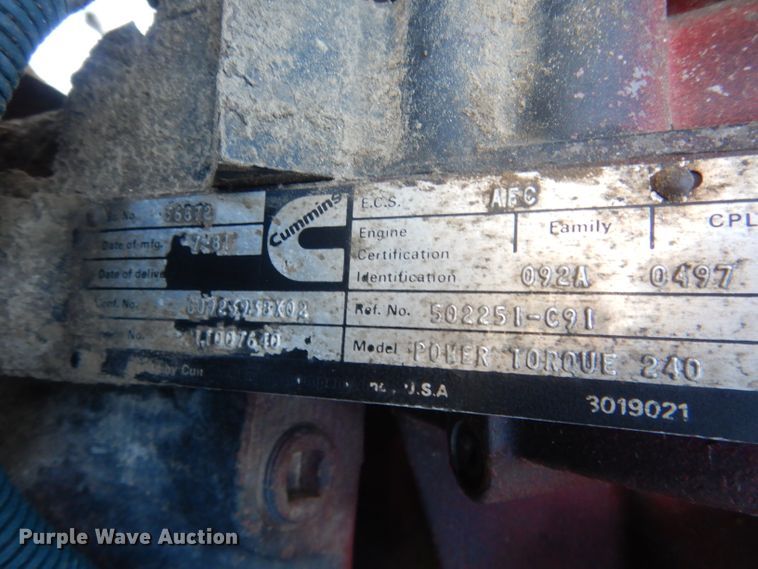 image for item DG4656 1981 International F2574  dump truck