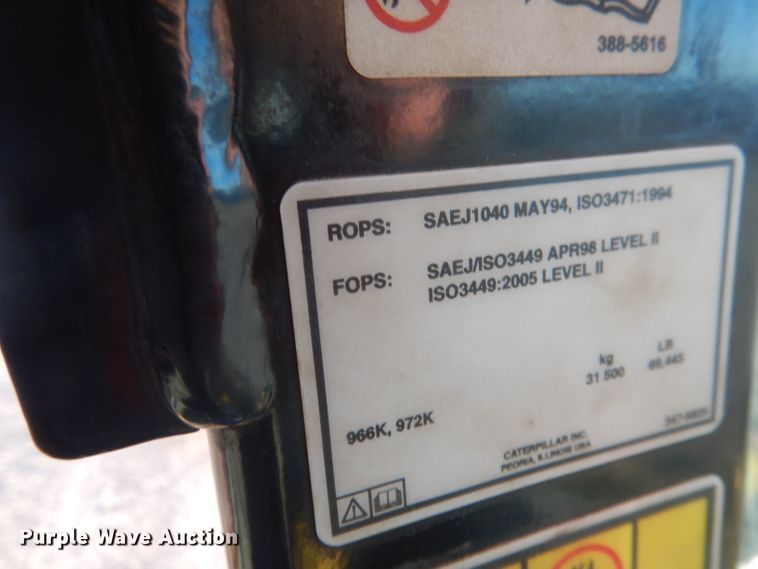 image for item DG4661 2013 Caterpillar 966K  wheel loader