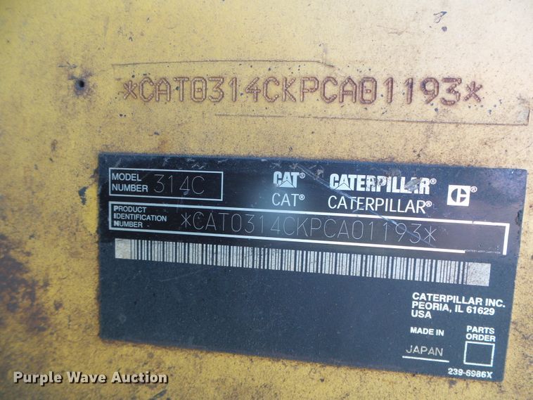 image for item DG8370 2006 Caterpillar 314CL CR  excavator