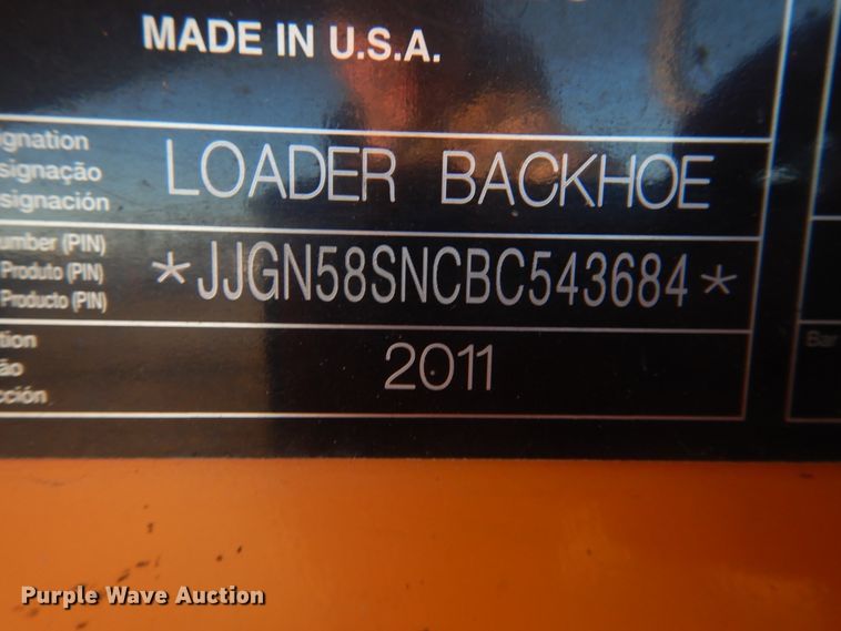 image for item DG8385 2011 Case 580 Super N  backhoe