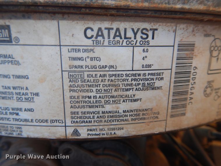 image for item DG8387 1995 Chevrolet Kodiak  winch truck