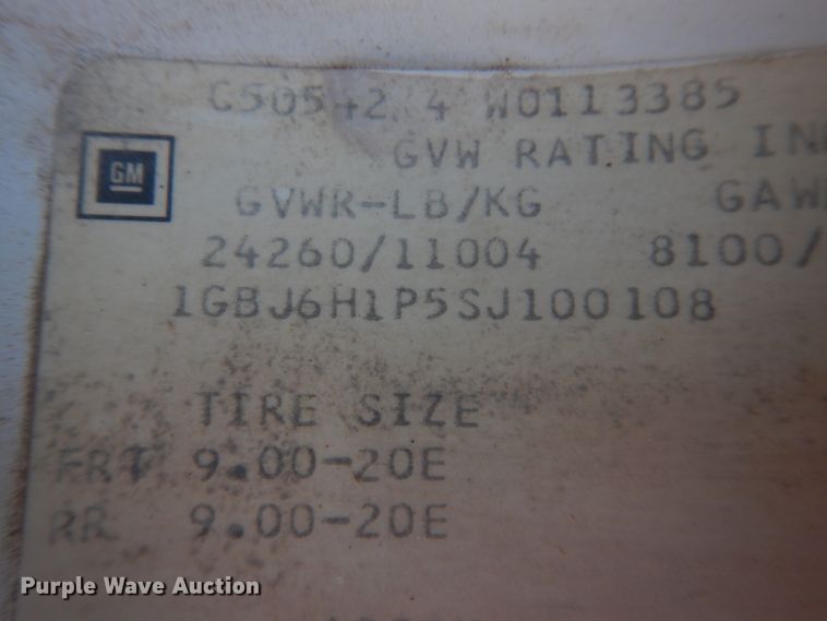 image for item DG8387 1995 Chevrolet Kodiak  winch truck