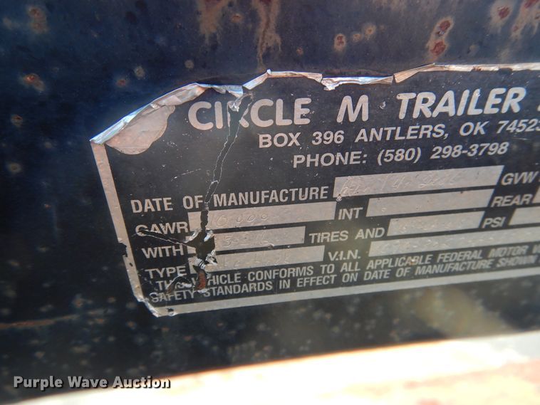 image for item DG8392 2006 Circle M equipment trailer