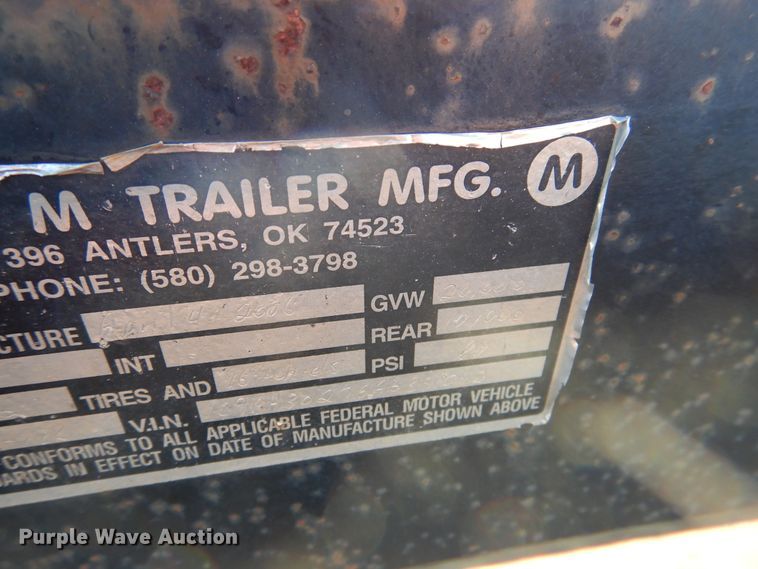 image for item DG8392 2006 Circle M equipment trailer