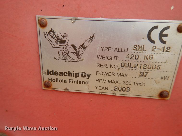 image for item DH3497 2003 Allu SML2-12 skid steer screener pulverizer