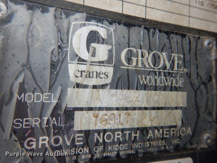 image for item DH5243 1992 Grove AT422  truck crane