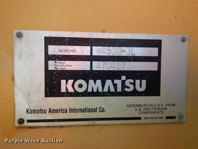 image for item DI1061 1999 Komatsu WA500-3L  wheel loader