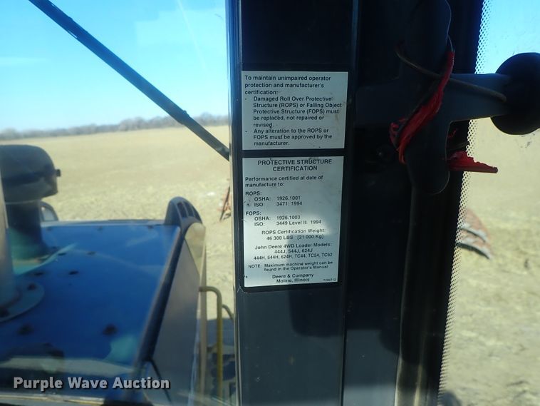 image for item DI7294 2007 John Deere 544J  wheel loader