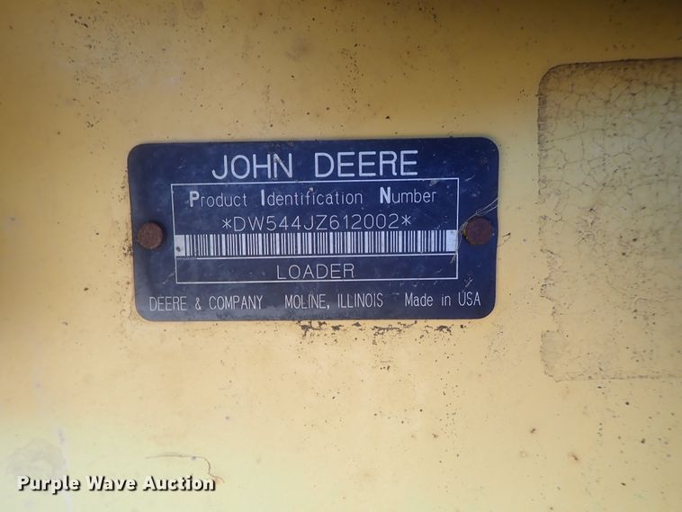 image for item DI7294 2007 John Deere 544J  wheel loader