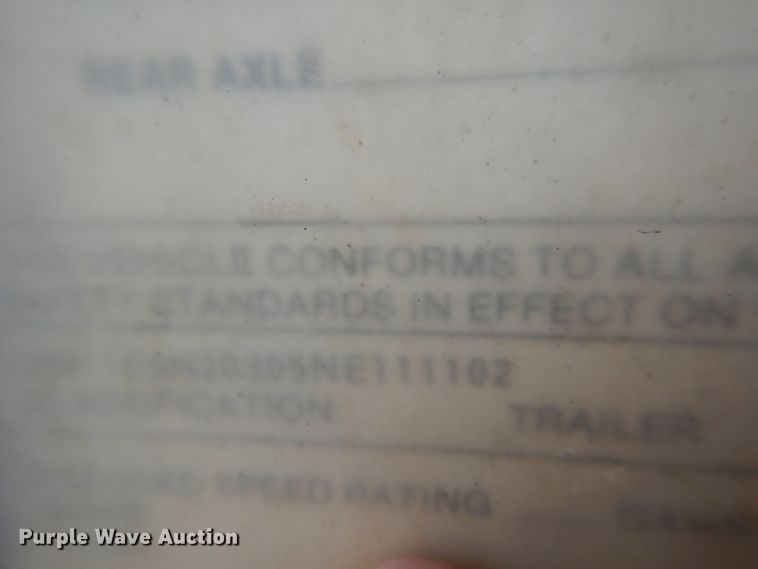 image for item DI8009 1992 Etnyre lowboy equipment trailer