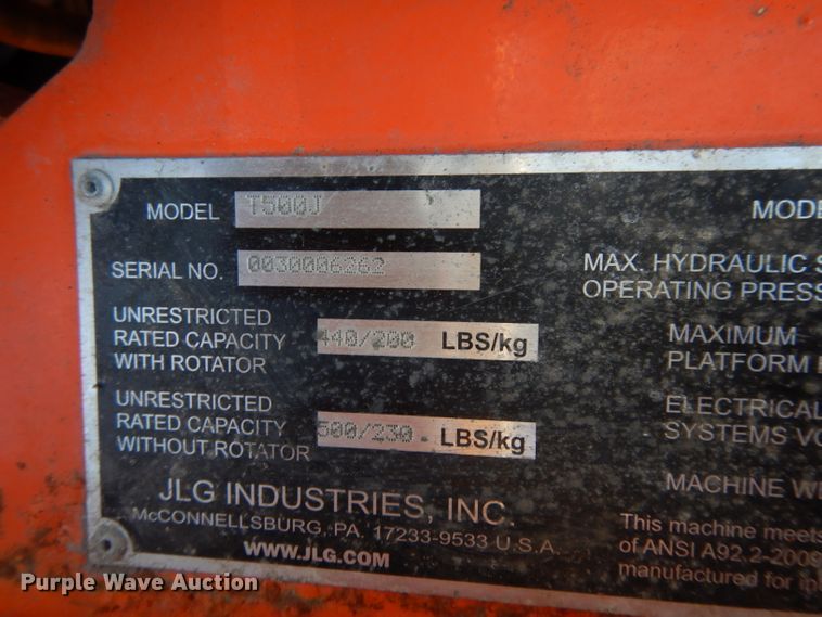 image for item DI8097 2014 JLG T500J  boom lift