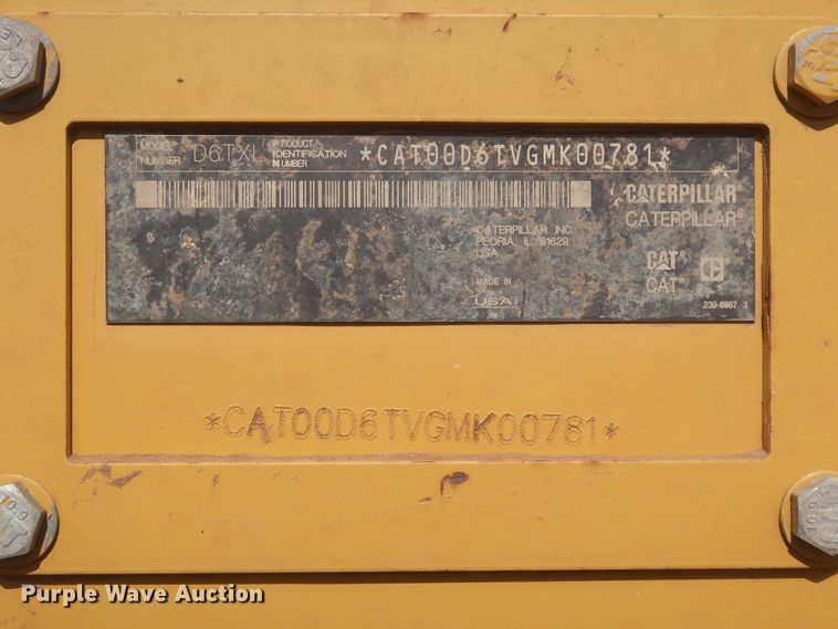 image for item DJ2295 2012 Caterpillar D6T XL  dozer