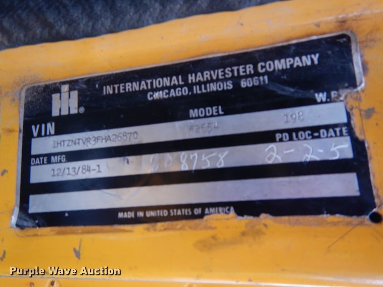 image for item DJ5789 1985 International F2554  dump truck