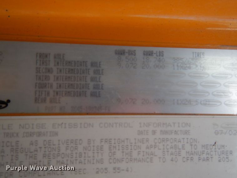 image for item DJ5793 2003 Sterling LT9500  dump truck