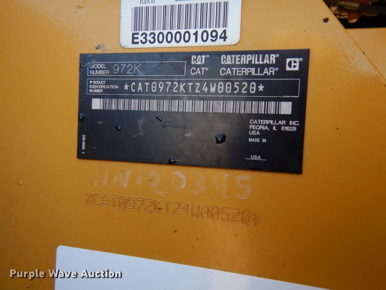 image for item DJ5820 2013 Caterpillar 972K  wheel loader