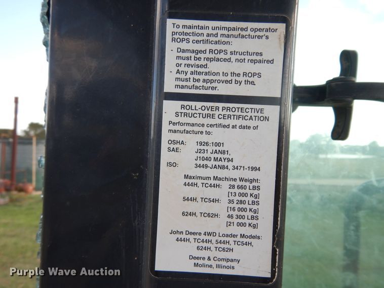 image for item DJ6701 2003 John Deere TC44H  wheel loader