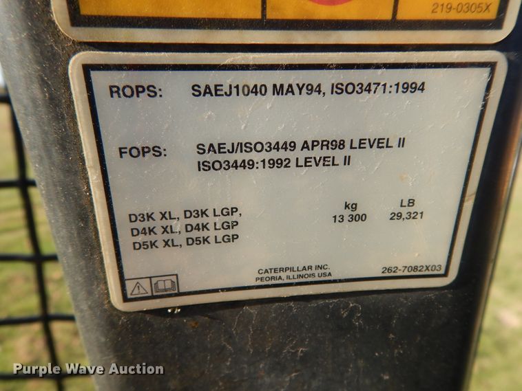 image for item DJ6703 2008 Caterpillar D3K LGP  dozer