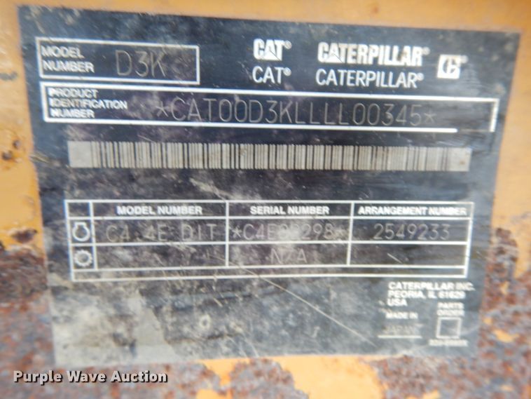 image for item DJ6703 2008 Caterpillar D3K LGP  dozer