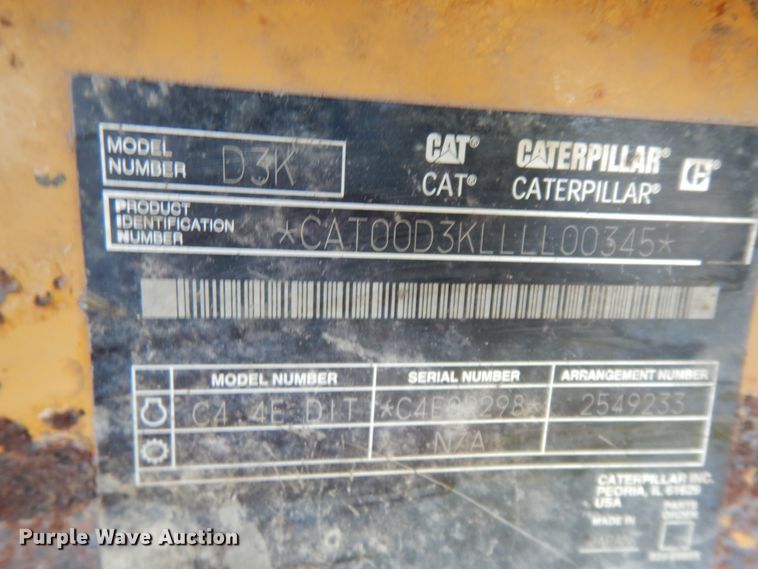 image for item DJ6703 2008 Caterpillar D3K LGP  dozer