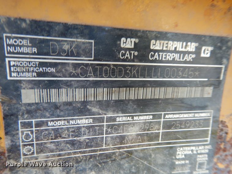image for item DJ6703 2008 Caterpillar D3K LGP  dozer