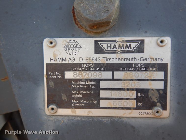 image for item DJ6704 2006 Hamm 3205  single drum roller