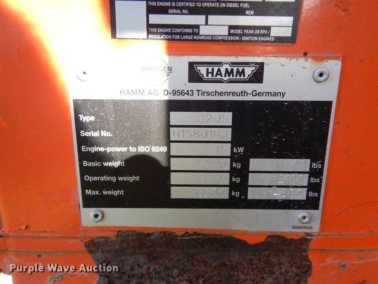 image for item DJ6704 2006 Hamm 3205  single drum roller