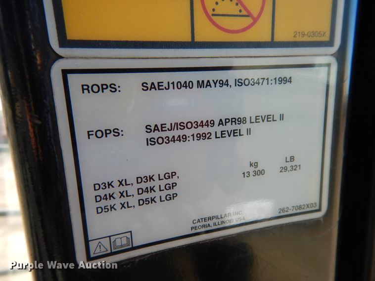 image for item DJ6728 2009 Caterpillar D5K XL  dozer