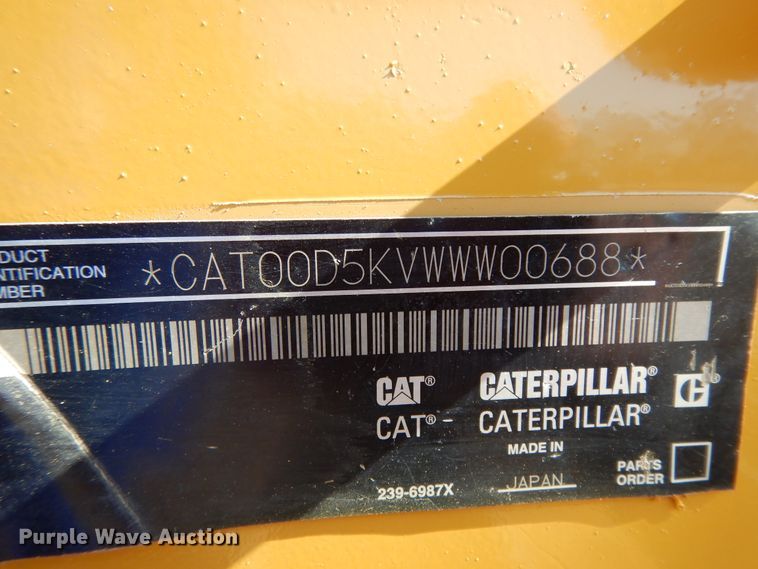 image for item DJ6728 2009 Caterpillar D5K XL  dozer