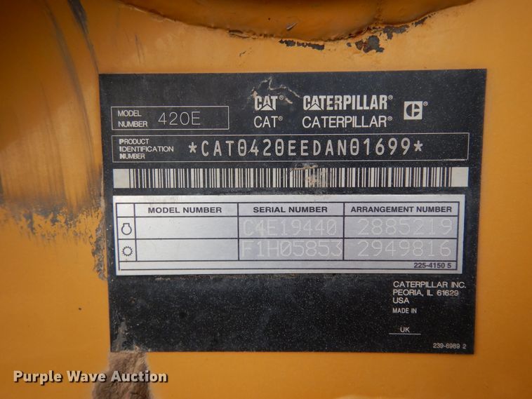 image for item DJ8002 2011 Caterpillar 420E IT  backhoe
