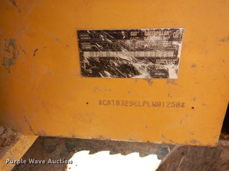 image for item DJ8792 2013 Caterpillar 329E L  excavator