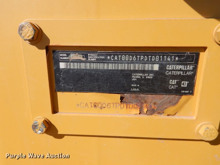 image for item DJ8794 2012 Caterpillar D6T XL VP  dozer