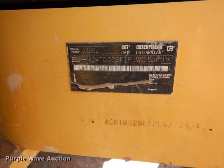 image for item DJ8809 2013 Caterpillar 329E L  excavator