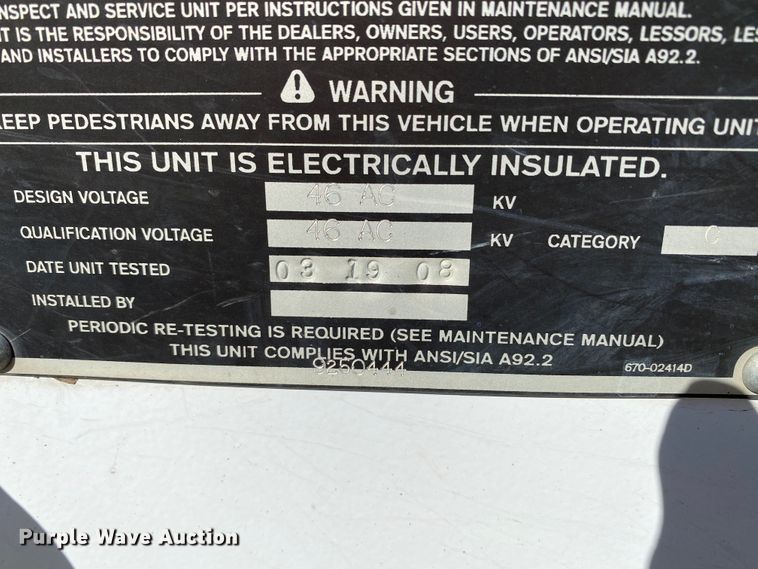 image for item EL9583 2008 International WorkStar 7400  digger derrick truck