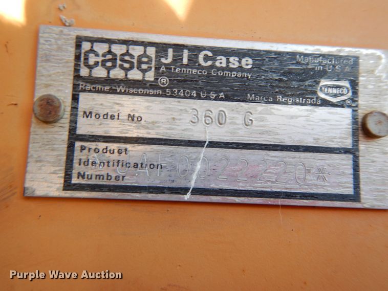 image for item FG9699 1989 Case 360G  trencher