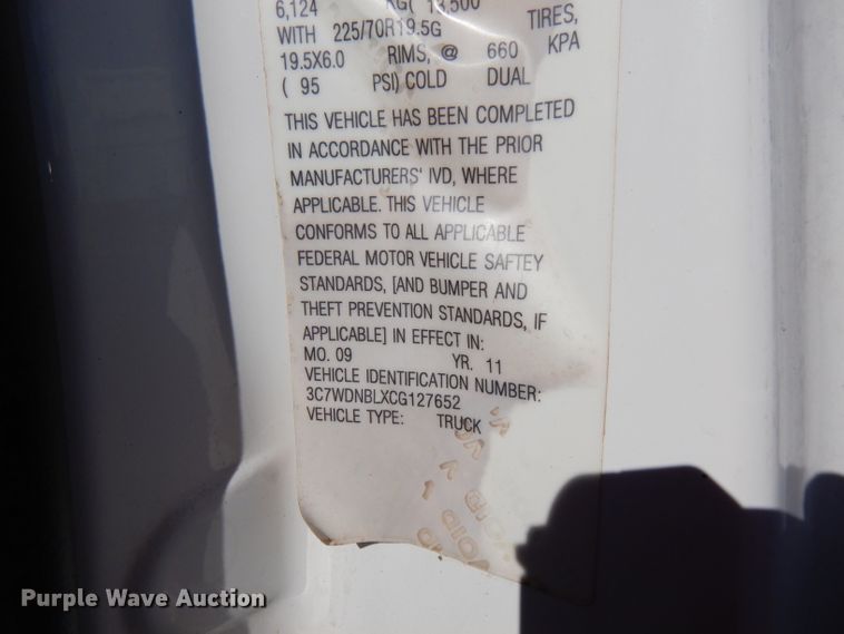 image for item FW9878 2012 Dodge Ram 5500  bucket truck