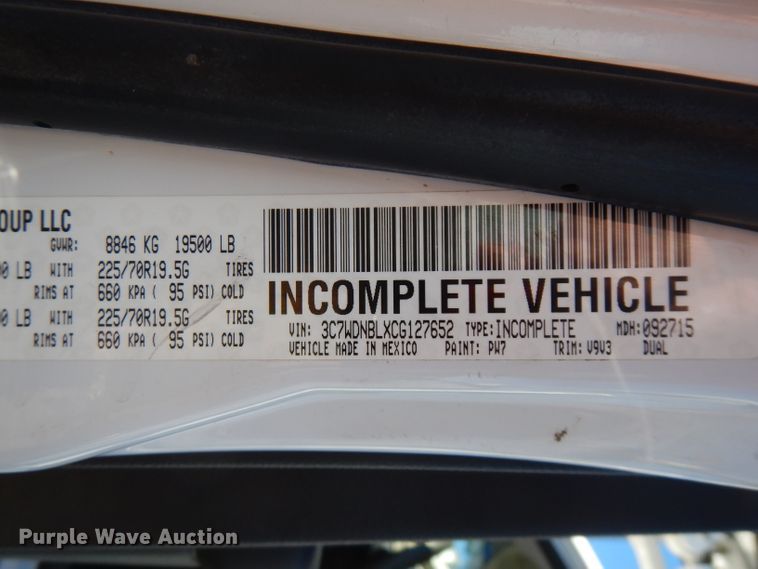 image for item FW9878 2012 Dodge Ram 5500  bucket truck