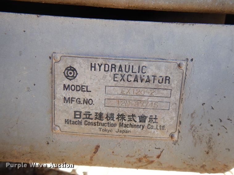 image for item FW9905 1994 Hitachi EX120  excavator