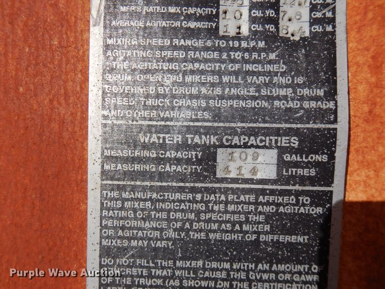 image for item FW9906 1997 Ford LT8000  ready mix truck